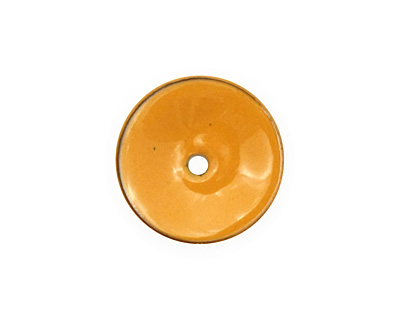 C-Koop Enameled Metal Dark Mustard Disc 3-4x18-20mm