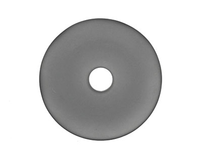 Transparent Black Recycled Glass Donut 40mm
