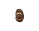 Gaea Ceramic Cream on Chocolate Lantern 9x15-16mm
