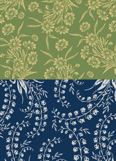 Nunn Design Stem & Navy Small Transfer Sheet