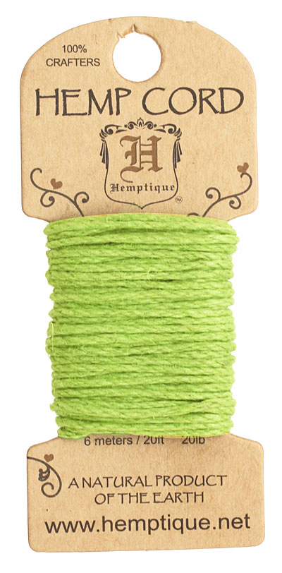 Lime Green Hemp Twine 20 lb, 20 ft
