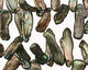 Silver Green Biwa Top-Drilled 6-10x18-28mm