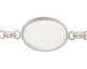 Silver (plated) Oval Bezel Link Bracelet 24x18mm
