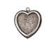 Nunn Design Antique Silver (plated) Traditional Heart Bezel Pendant 23x27mm