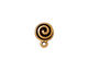 TierraCast Antique Gold (plated) Spiral Ear Post 10x13mm