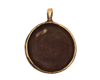 Green Girl Bronze Round Bezel 30x38mm
