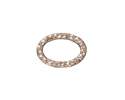 TierraCast Rhodium (plated) Hammertone Oval Ring 18x12mm