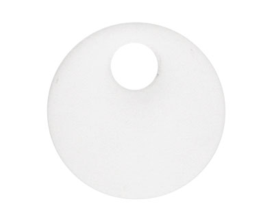 Crystal Recycled Glass Off Center Donut 30mm