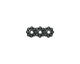 TierraCast Gunmetal Beaded 3-Hole 6mm Heishi Bar 15x6mm