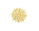 Opaque Ivory Lucite Dahlia Flower Cabochon 16mm