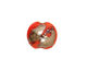Grace Lampwork Electric Orange Metallic Lentil 14x15mm