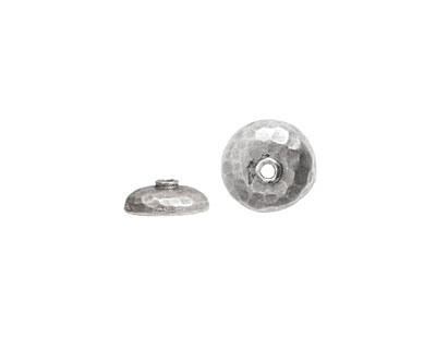 Nunn Design Antique Silver (plated) Hammered Bead Cap 4x11mm