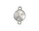 TierraCast Rhodium (plated) Plain Round Frame Link 22x14mm
