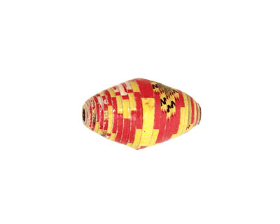 African Paper (yellow, red, w/black) Rice 20x10-11mm