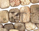 Gray Fossil Coral Puff Square 20mm