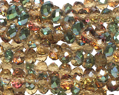Iris Chartreuse Crystal Faceted Rondelle 4mm