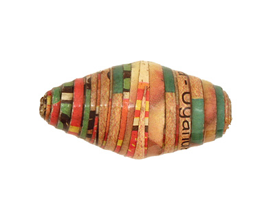 African Paper (red, green, orange) Rice 29-30x16-17mm