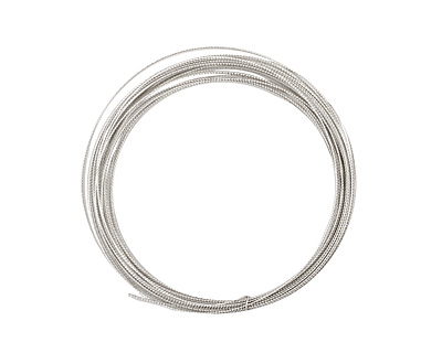 German Style Wire Silver (plated) Fancy Round 24 gauge, 5.5 meters