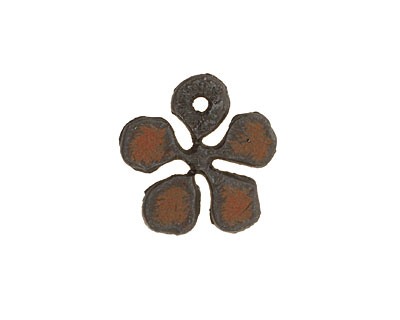The Lipstick Ranch Rusted Iron Miniature Daisy Pendant 18mm