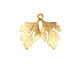 Ezel Findings Gold (plated) Twin Fig Leaves Pendant 23x19mm