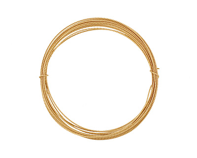 German Style Wire Non Tarnish Brass Fancy Round 20 gauge, 3 meters