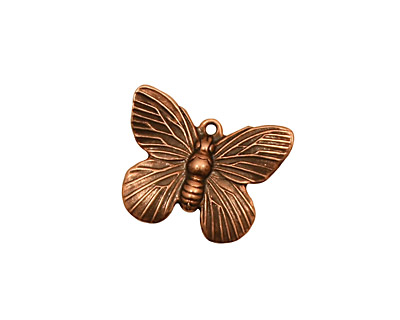 Stampt Antique Copper (plated) Butterfly Charm 19x15mm