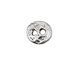 Rustic Charms Sterling Silver 2-Hole Button 15x13mm