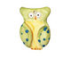 Jangles Ceramic Lime Owl Pendant 35x45mm
