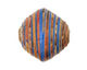 African Paper (Turquoise, Beige, Maroon) Bicone 24-25x26-27mm