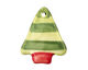 Jangles Ceramic Lime w/ Green Stripe Tree Pendant 28x35mm