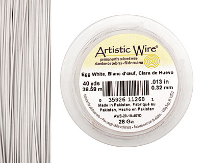 Artistic Wire Egg White 28 gauge, 40 yards