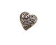 Green Girl Pewter Shining Heart 15mm