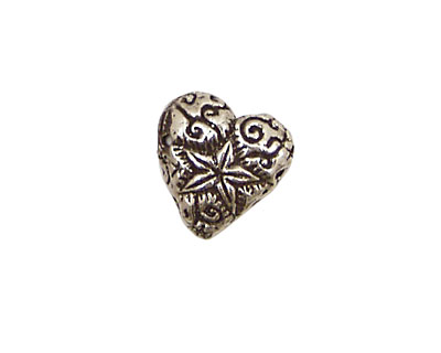 Green Girl Pewter Shining Heart 15mm