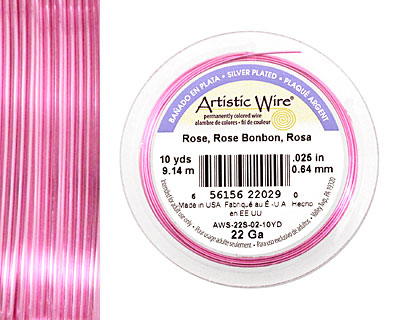 Artistic Wire Silver Plated Rose 26 gauge, 30 yards