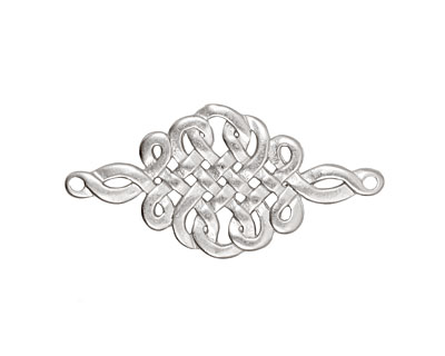 Ezel Findings Rhodium (plated) Celtic Knot Link 32x16mm