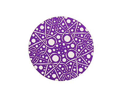Lillypilly Purple Geometrics Anodized Aluminum Disc 25mm, 24 gauge