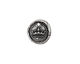 Rustic Charms Sterling Silver Little Crown Seal Charm 13mm