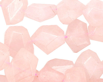 Rose Quartz Faceted Nugget 10-15x11-18mm