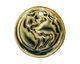Earthenwood Studio Ceramic Bottle Green Round Earth Pendant 36mm