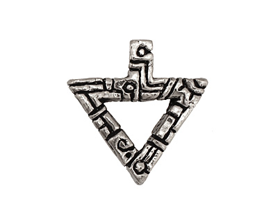 Green Girl Pewter Magic Rock #6 Trinity Stone Pendant 23mm