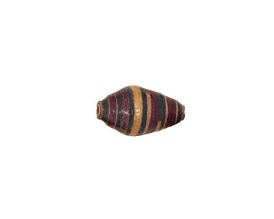 African Paper (tan, forest, violet) Rice 15x8-9mm