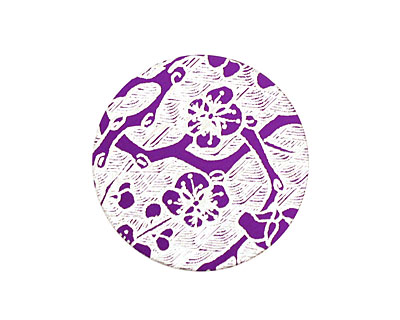 Lillypilly Purple Cherry Blossom Anodized Aluminum Disc 25mm, 24 gauge