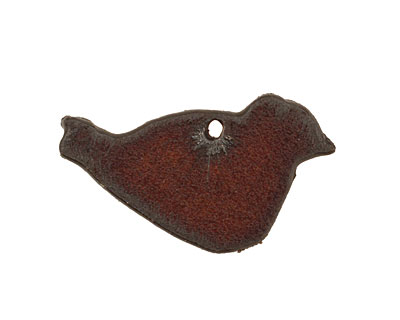 The Lipstick Ranch Rusted Iron Small Chubby Bird Charm 32x19mm