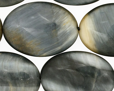 Honey Tiger Eye (blue) Flat Oval 25x18mm