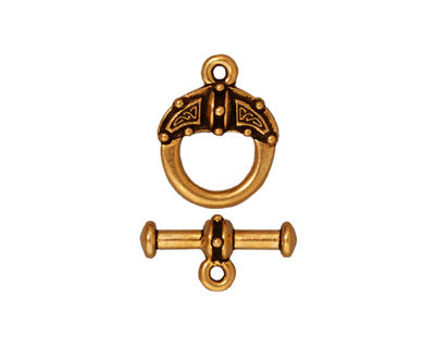 TierraCast Antique Gold (plated) Celtic Toggle Clasp 12x16mm