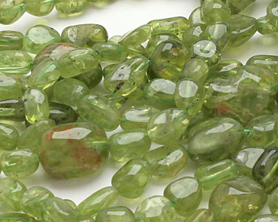 Peridot Graduated Tumbled Nugget 6-16x5-12mm