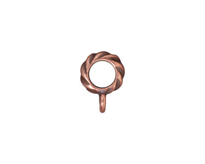 TierraCast Antique Copper (plated) .25 ID Twisted Bail 4x10mm