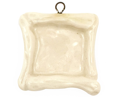 Gaea Ceramic Fractal Cream Square Bezel 25mm
