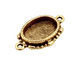 Nunn Design Antique Gold (plated) Mini Ornate Oval Bezel Link 24x15mm