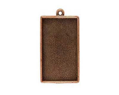 Nunn Design Antique Copper (plated) Grande Rectangle Bezel Pendant 46x25mm
